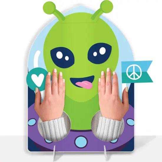 Big Dot of Happiness Blast Off to Outer Space - Rocket Ship Baby Shower or Birthday Activity - 2 Player Build-A-Face Party Game {1}