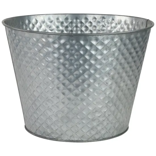 Northlight 14" Silver Zinc Bucket Christmas Tree Collar {1}