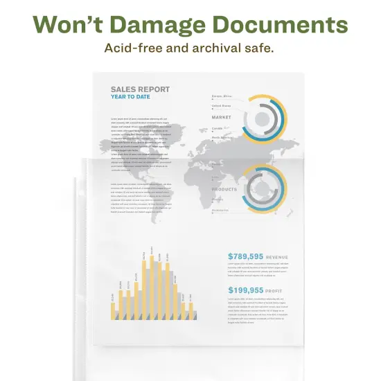 Avery EcoFriendly Recycled Economy Sheet Protectors, Semi-Clear, Top Load, 100 Document Protectors (75537) {5}