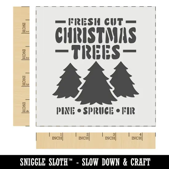 Fresh Cut Christmas Trees Wall Cookie DIY Craft Reusable Stencil {7}