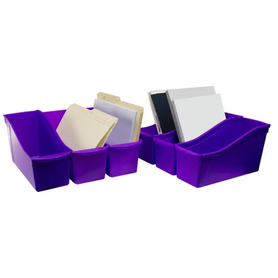 Large Book Bin, Purple, Pack of 6 {2}