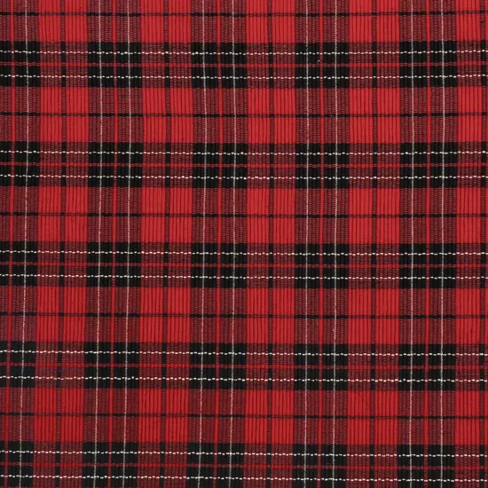 Red Black Plaid Woven Kitchen Towel {3}