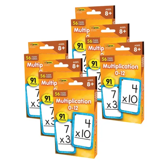 Multiplication 0-12 Flash Cards, 6 Packs {1}