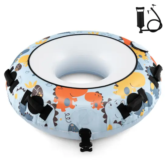 Costway 52" Inflatable Snow Tube Heavy-Duty Inflator with Premium Polyester Oxford Cover {1}