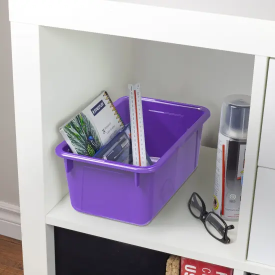 Small Cubby Bin, Purple, Pack of 5 {3}