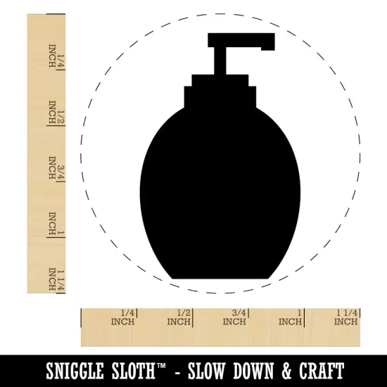 Soap Dispenser Clean Wash Icon Solid Rubber Stamp for Stamping Crafting Planners {1}