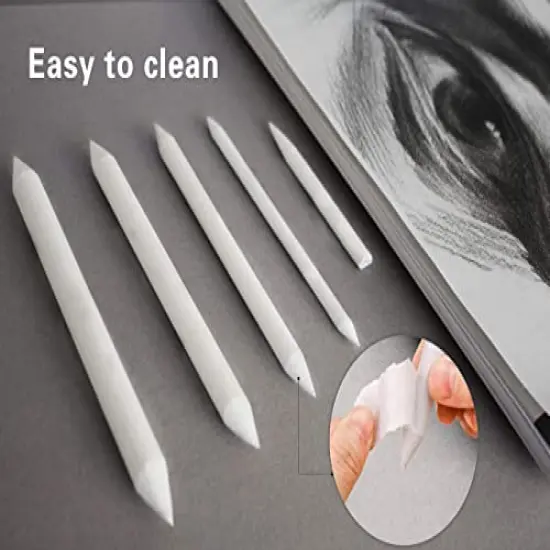 12 PCS Blending Stumps and Tortillions Paper Art Blenders with Sandpaper Pencil Sharpener Pointer for Student Artist Charcoal Sketch Drawing Tools {4}