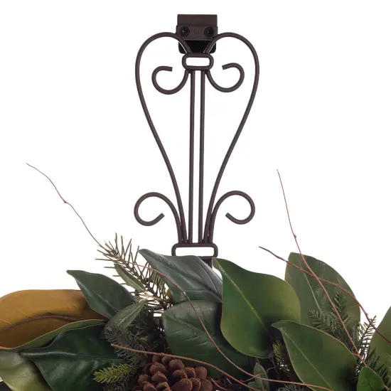 Adjustable Wreath Hanger for Door - Elegant Brown {3}