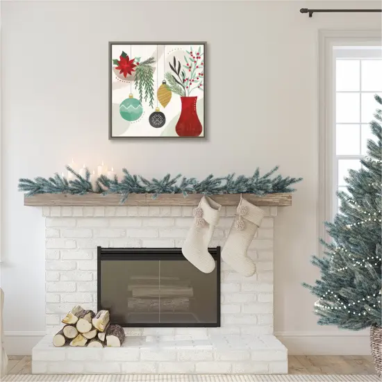 Deco Holiday III by Veronique Charron Canvas Art Framed {6}
