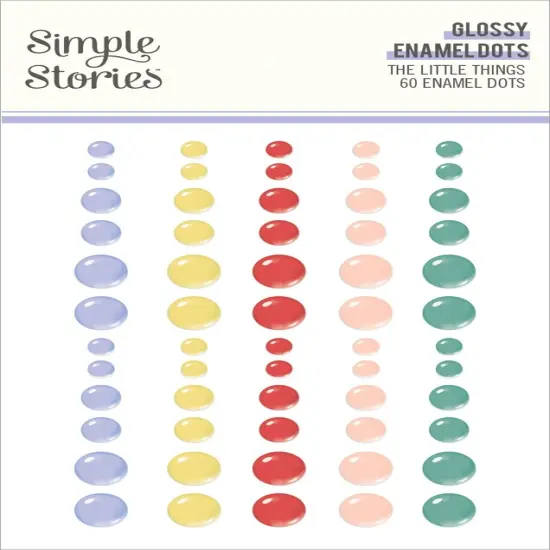 The Little Things Enamel Dots Embellishments-Glossy {1}