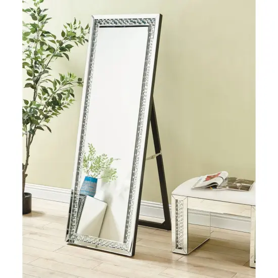 Sparkle 22 in. Contemporary Standing Full length Mirror in Clear {2}