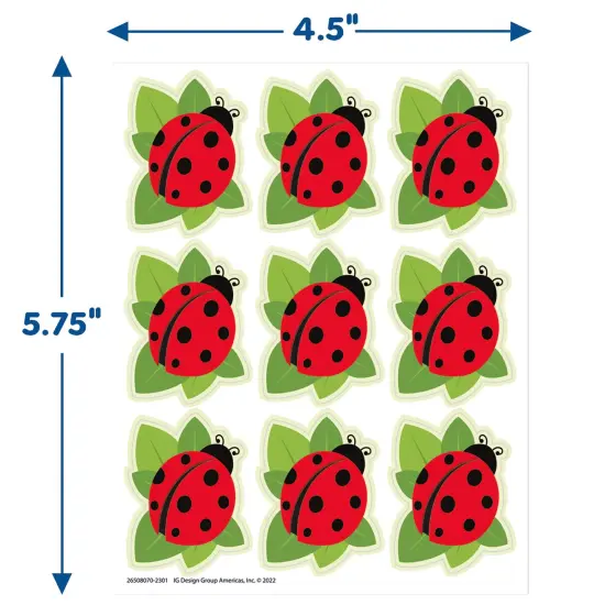 Ladybugs Giant Stickers, 36 Per Pack, 12 Packs {2}