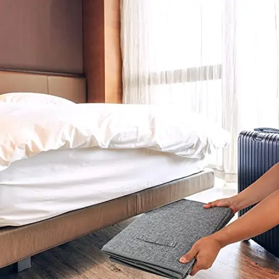 popoly Large Toy Box Chest with Lid, Collapsible Sturdy Toy Storage Organizer Boxes Bins Baskets for Kids, Boys, Girls, Nursery, Playroom, 25"x13" x16" (Linen Gray) {2}