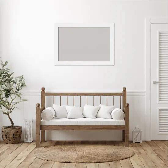 Corvino Wood Framed Corkboard, Grey Cork Corvino White {6}