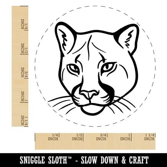 Cougar Head Mountain Lion Rubber Stamp for Stamping Crafting Planners {1}