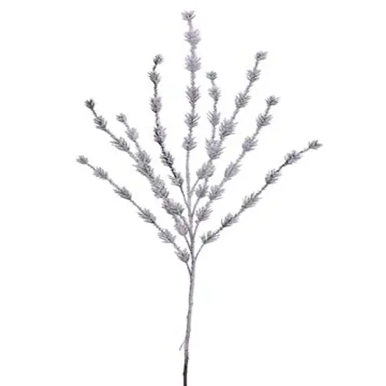 Allstate Flocked Snow Pine Artificial Christmas Spray - 39" - White and Green {1}