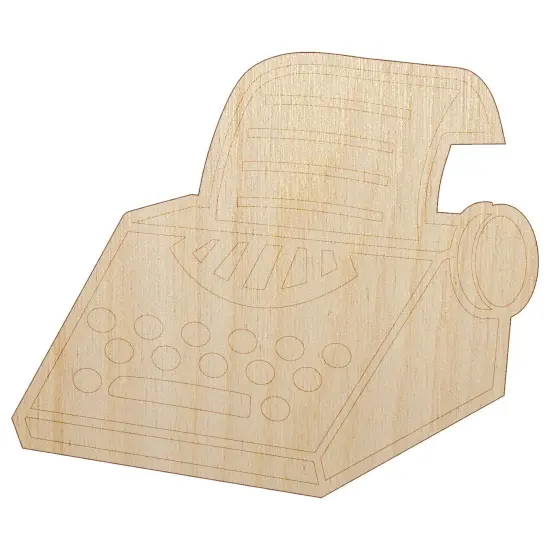 Old Typewriter Icon for Novels Books and Letters Unfinished Wood Shape Piece Cutout for DIY Craft Projects {7}