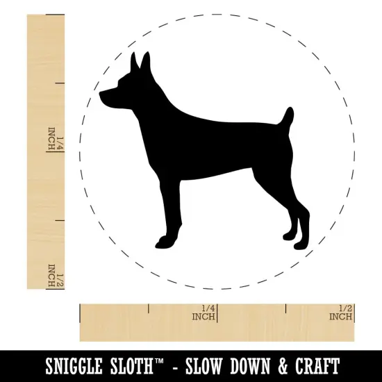 Rat Terrier Dog Solid Self-Inking Rubber Stamp for Stamping Crafting Planners Purple {1}