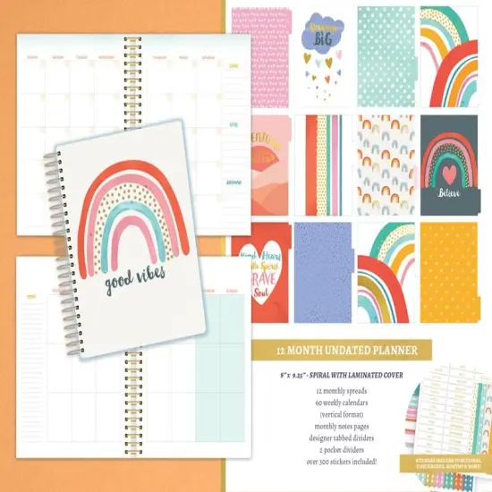 BoHo Rainbow Undated Planner Bundle {2}