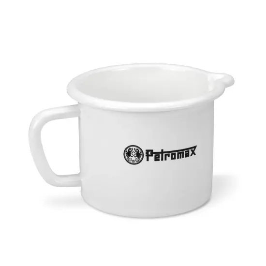 Petromax Warming Pot with Spout, Enameled Steel Saucepan for Heating Milk, Soup, Butter over Stove or Campfire {1}