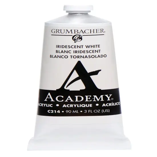 Grumbacher&reg; Academy&reg; Acrylic Paint White Color Family Iridescent White {1}