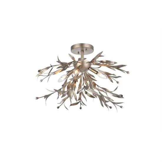 Priscilla 23 inch flush mount in silver leaf {3}