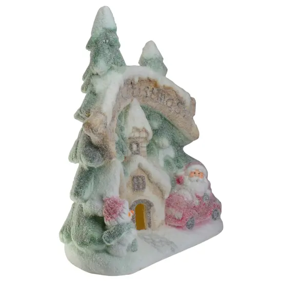 Northlight LED Lighted Snowy Winter Village "Merry Christmas" Decoration - 16.5" White {5}