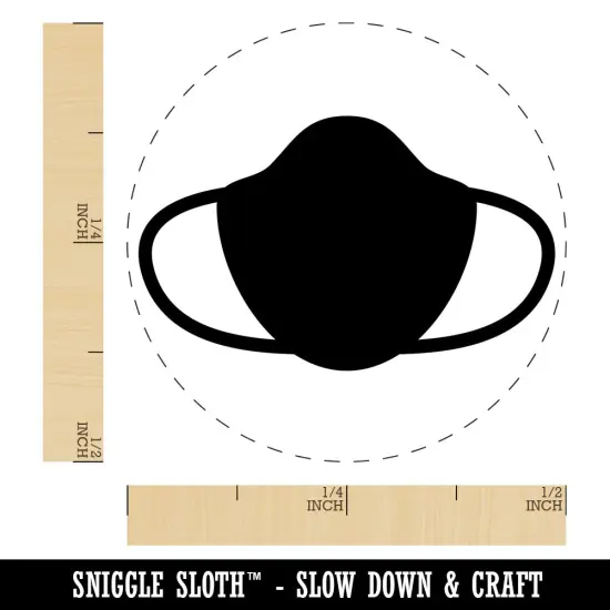 Face Mask Icon Solid Self-Inking Rubber Stamp for Stamping Crafting Planners Green {1}
