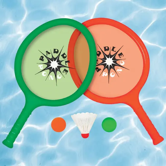 Pool Central Green and Red Paddle Pong Set Swimming Pool Game. 16-Inch {3}