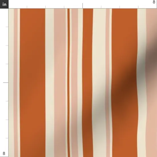 Various Fabrics by the Yard or Fat Quarter Dark Orange Victorian Stripe Cottage Peach Traditional Custom Printed Fabric by Spoonflower {4}
