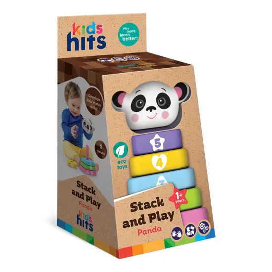 Kids Hits Wooden Stack and Play Panda: Endless Fun in Every Stack! {6}