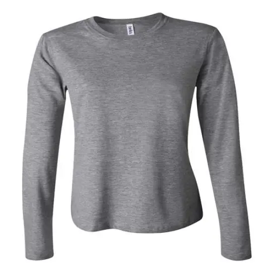 BELLA + CANVAS&reg; Women Jersey Crewneck Long Sleeve T-Shirt Deep heather {1}