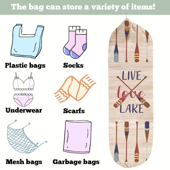 2 Pieces Lake House Decor Plastic Grocery Store Bag Holder DispenserKitchen Grocery Bag Storage and Organization, Kitchen Decor, Lake House Decor for the Home {5}