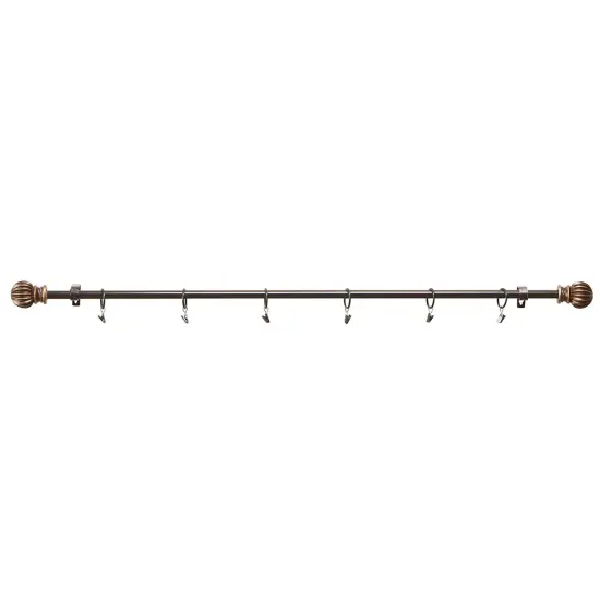 HerrschnersBronze Finial Rod with Clips Hanger Multi {1}