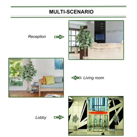 Luxurious 6FT Fiddle Leaf Fig - Realistic Artificial Ficus Plant, Perfect for Sophisticated Home or Office Decor, Floral Home by Artificial Flowers {4}