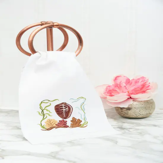 Conch Shell Woven Kitchen Towel {3}
