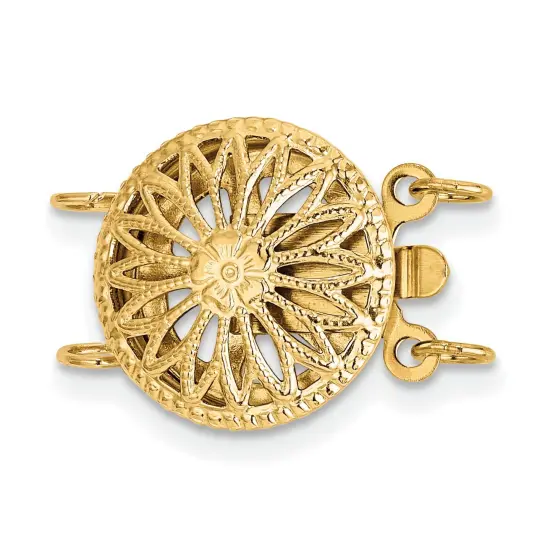 Gold Filled Filigree Pearl Clasp (2 or 3 Strands) {2}