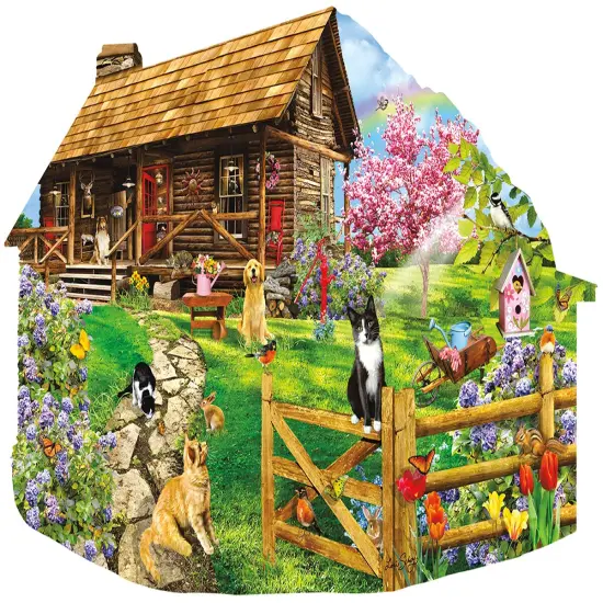 Sunsout Mountain Spring 1000 pc Special Shape Jigsaw Puzzle 97044 {1}