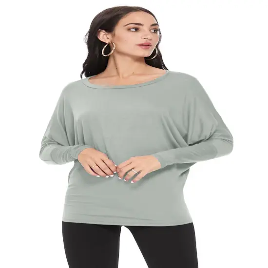 Dolman Top Soft Solid Jersey Knit | RADYAN&reg; Aqua {6}