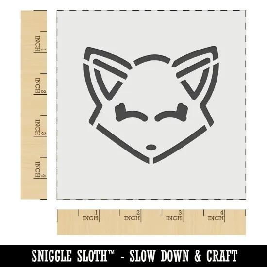 Fox Face Wall Cookie DIY Craft Reusable Stencil {6}