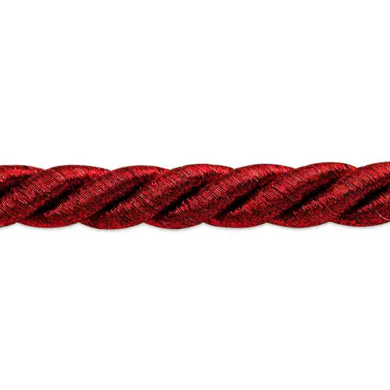 20 yards of Holly 3/8" Twisted Cord Trim | 20 yard cut Metallic Red {1}