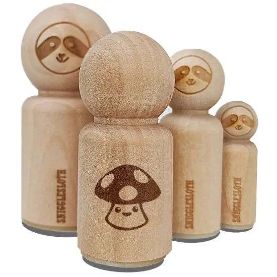 Cute Kawaii Toadstool Mushroom Rubber Stamp for Stamping Crafting Planners {2}