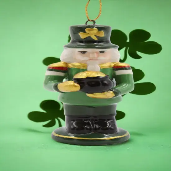 Ceramic Irish Nutcracker Ornament, Home D&eacute;cor, Gift for Her, Gift for Mom, Christmas D&eacute;cor, Irish Saint Patrick&rsquo;s Day D&eacute;cor {1}