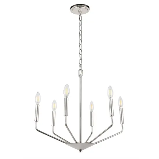 Enzo 6 light Chrome pendant {3}