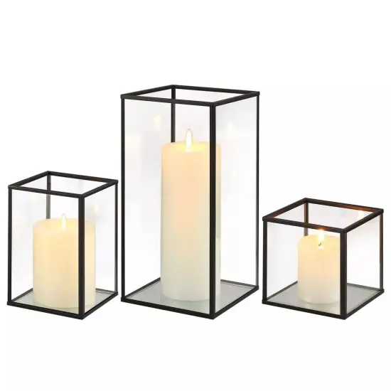 Ytwmzzz Hurricane Candle Holder, Black Hurricane Candle Holder {4}