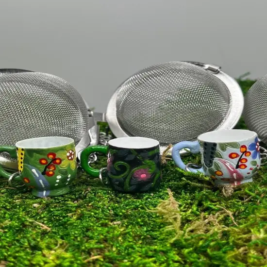 Tea Ball Infuser - Tea Cup Charm {1}