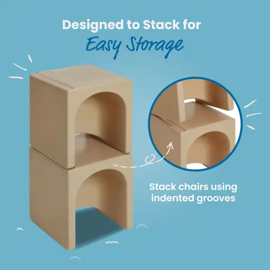 Tri-Me 3-In-1 Cube Chair, Kids Furniture Sand {6}