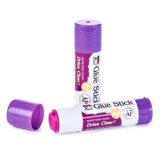 Purple Glue Sticks, .74 oz, 12 Per Pack, 3 Packs {2}