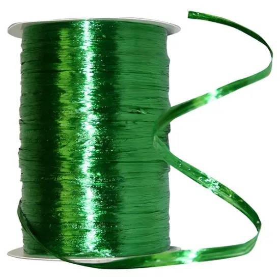 Pearl Finish Raffia Ribbon --- 1/4in x 100 yards --- Forest Color {1}