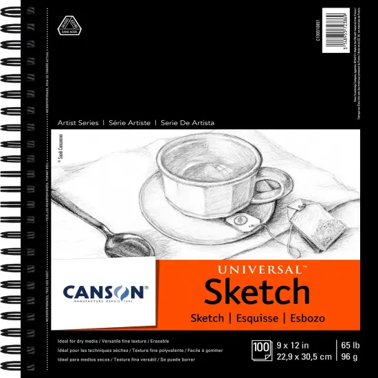 Canson Artist Series Universal Sketch Pad 9"X12"-100 Sheets {1}